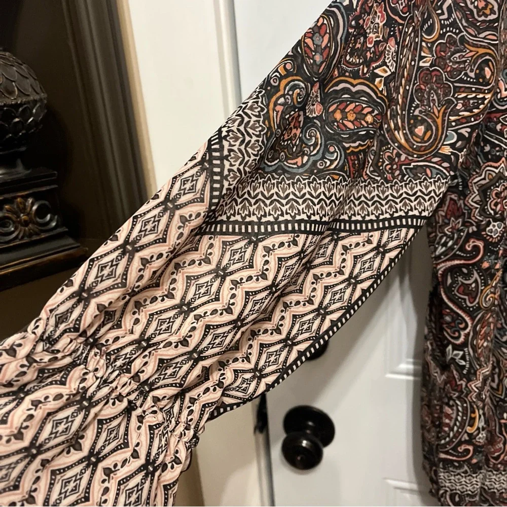 Belle by Kim Gravel Paisley Blouse in Multicolor NWOT - Picture 10 of 16